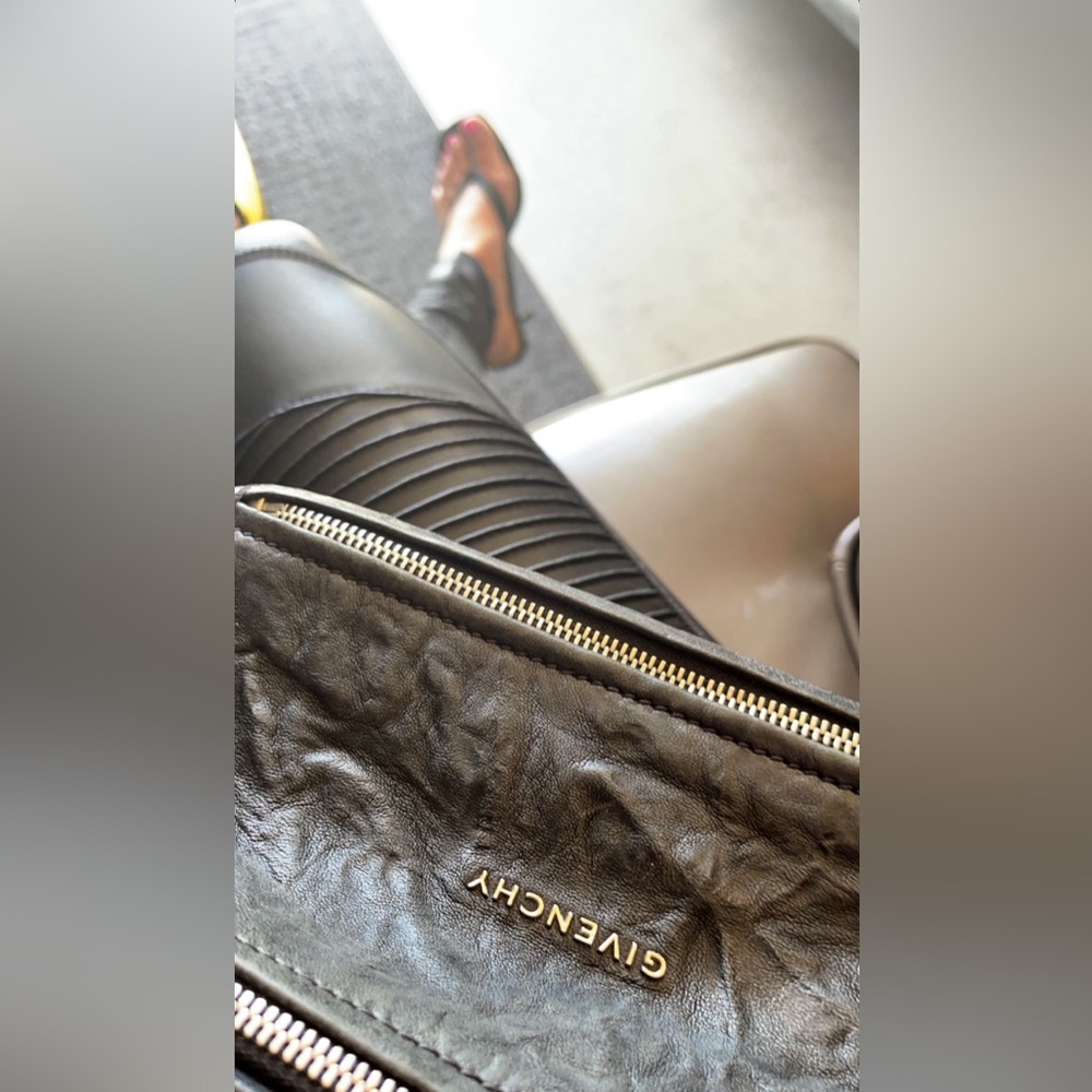 7 For All Mankind Black Faux Leather Pants